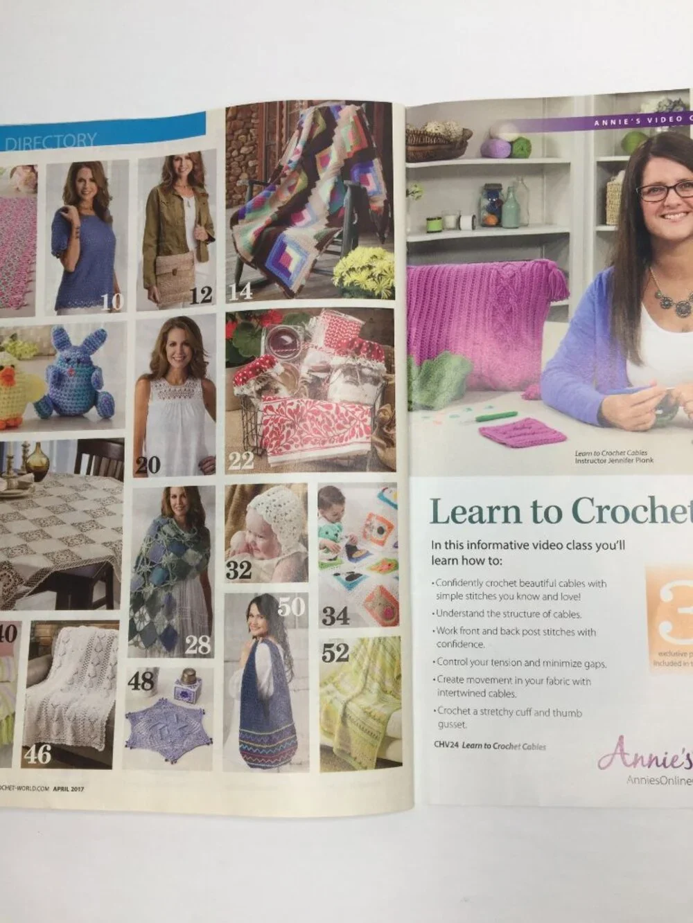 Crochet World April 2017 Magazine 18 Designs Projects Patterns